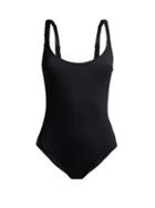 Matchesfashion.com Fisch - Donna Ruched Strap Swimsuit - Womens - Black