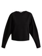 Matchesfashion.com Stella Mccartney - V Neck Step Hem Fine Knit Sweater - Womens - Black