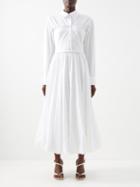A.w.a.k.e. Mode - Layered-panel Cotton-poplin Shirt Dress - Womens - White