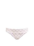 Matchesfashion.com Heidi Klein - Tybee Island Checked Cloqu Bikini Briefs - Womens - Pink