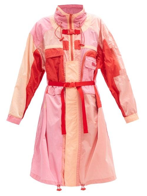 Stella Mccartney - Maia Colour-block High-neck Coat - Womens - Pink
