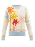 Alanui - Riding The Waves Tropical-jacqaurd Wool Sweater - Womens - Multi