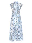 Rebecca Taylor Abstract Tie-dye Print Silk Dress