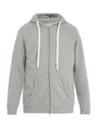 Matchesfashion.com Frame - Zip Through Hooded Cotton Sweatshirt - Mens - Grey