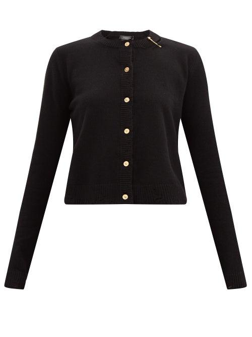 Matchesfashion.com Versace - Safety Pin Cashmere-blend Cardigan - Womens - Black