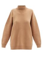 Matchesfashion.com Burberry - Farah Roll-neck Cashmere-blend Sweater - Womens - Camel
