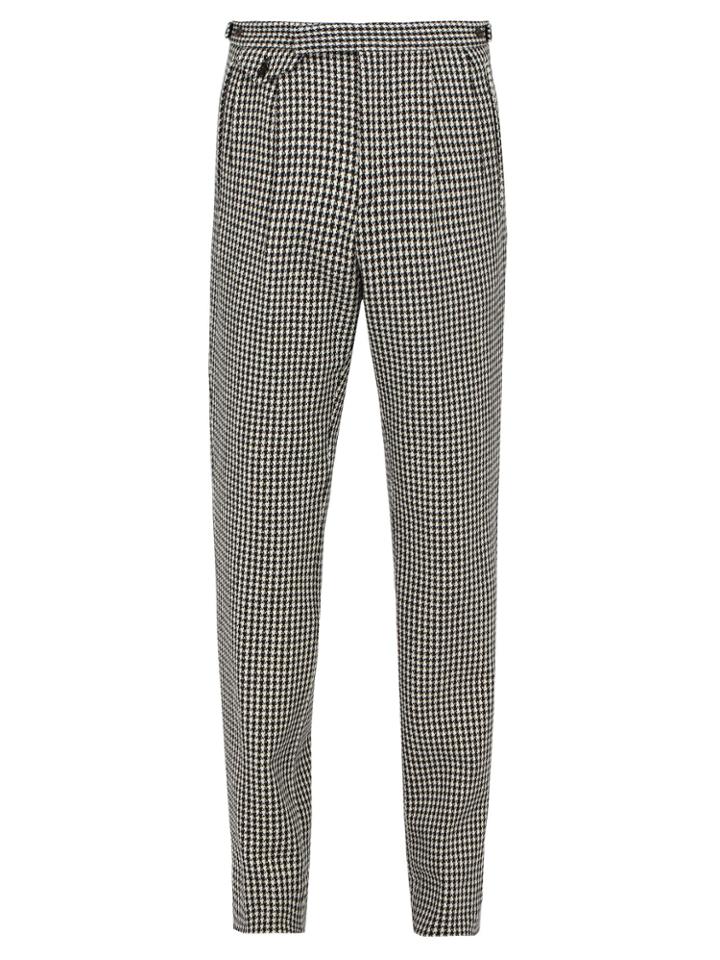 Gucci Straight-leg Houndstooth Wool-blend Trousers
