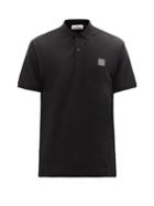 Stone Island - Logo-patch Cotton-piqu Polo Shirt - Mens - Black