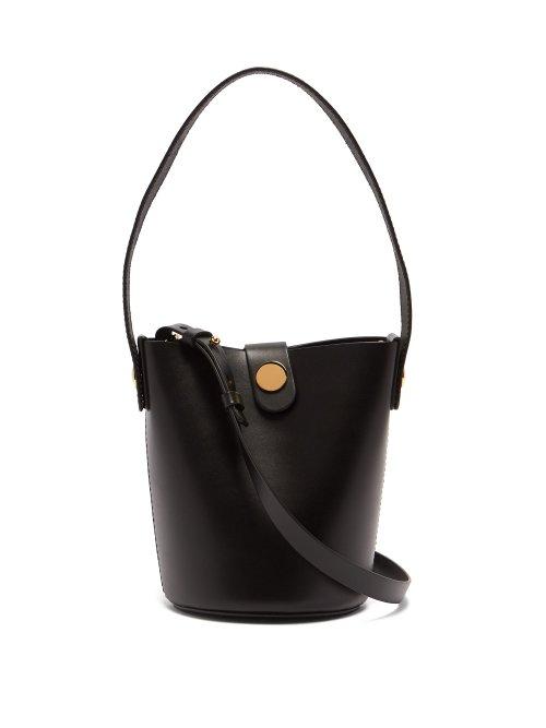 Matchesfashion.com Sophie Hulme - Nano Swing Leather Bucket Bag - Womens - Black
