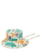 Matchesfashion.com Loewe Paula's Ibiza - Waterlily-print Cotton Bucket Hat - Womens - Green Multi