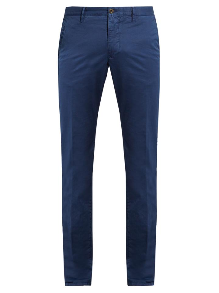 Incotex Skinny-fit Cotton-blend Chino Trousers