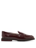 Matchesfashion.com Tod's - Patent Leather Penny Loafers - Womens - Burgundy