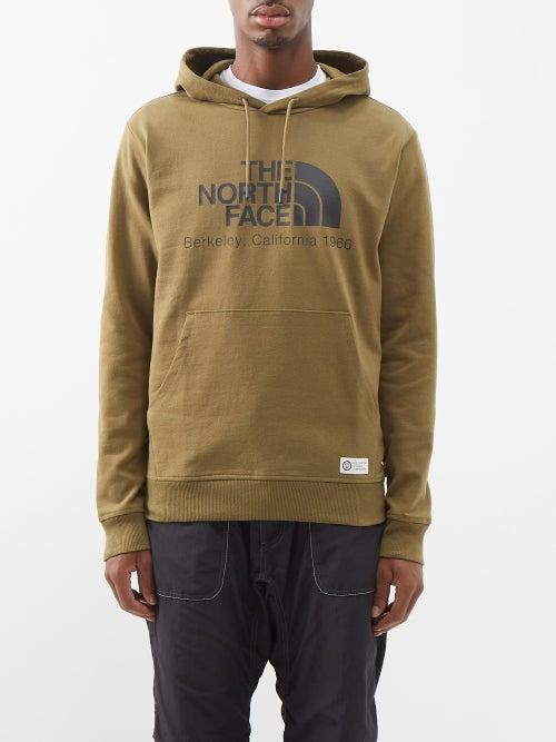 The North Face - Berkley California Logo-print Cotton-jersey Hoodie - Mens - Green