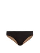 Matchesfashion.com Skin - Jordan Low Rise Bikini Bottoms - Womens - Black Brown