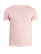 Matchesfashion.com Orlebar Brown - Crew Neck Linen Jersey T Shirt - Mens - Pink