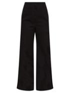Lemaire - Twill Wide-leg Trousers - Womens - Black