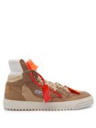 Matchesfashion.com Off-white - Low 3.0 Leather And Canvas Trainers - Mens - Brown