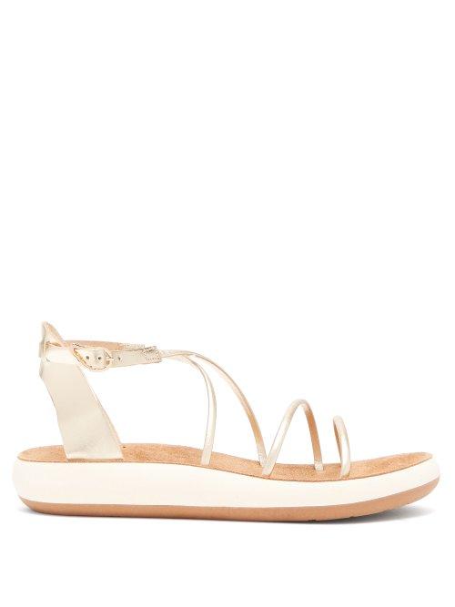 Matchesfashion.com Ancient Greek Sandals - Anastasia Metallic Leather Sandals - Womens - Gold