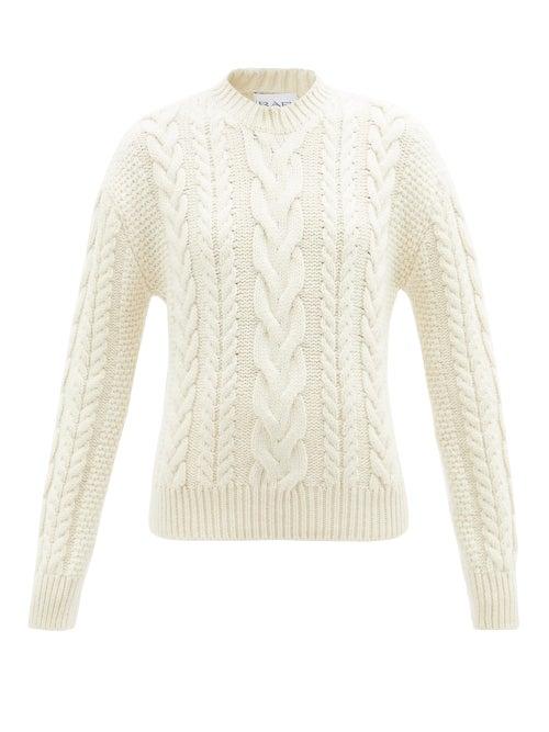 Raey - Cabled Wool-blend Sweater - Womens - Cream