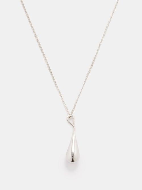 Saint Laurent - Drop-charm Necklace - Mens - Silver