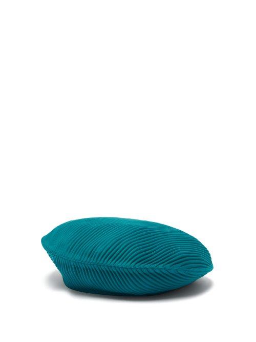 Matchesfashion.com Pleats Please Issey Miyake - Pleated Velvet Beret - Womens - Green