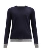 Matchesfashion.com Gabriela Hearst - Wells Cashmere-blend Sweater - Mens - Navy