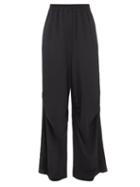 Petar Petrov - Geranio Silk Crepe De Chine Wide-leg Trousers - Womens - Black