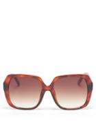 Matchesfashion.com Le Specs - Frofro Oversized Square Sunglasses - Womens - Tortoiseshell