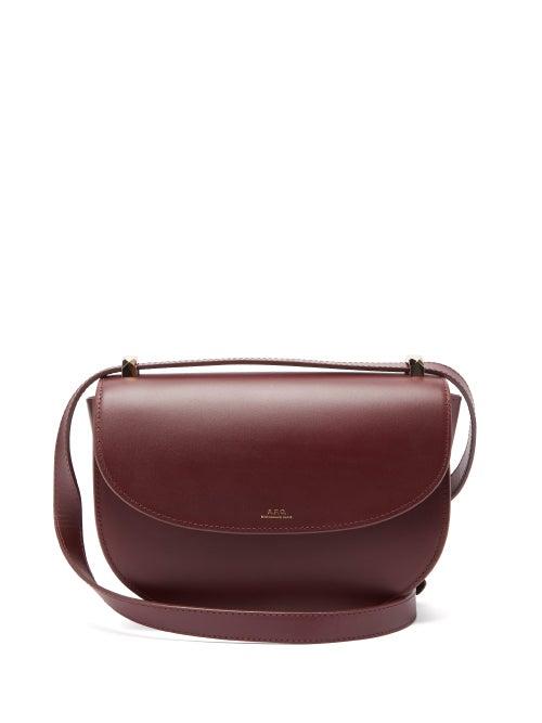 Matchesfashion.com A.p.c. - Genve Smooth-leather Cross-body Bag - Womens - Burgundy