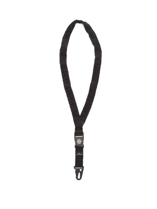 Matchesfashion.com Stone Island - Logo-print Ruched-shell Lanyard - Mens - Black