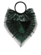 Matchesfashion.com The Vampire's Wife - Ruffle Trimmed Woven Clutch - Womens - Green
