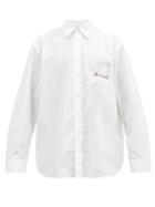 Matchesfashion.com Raf Simons - Photo-patch Oversized Cotton-poplin Shirt - Mens - White