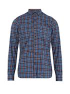 Lanvin Plaid Single-cuff Cotton Shirt