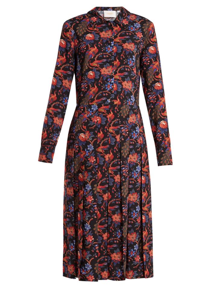 La Double J Chemisier Floral-print Shirtdress