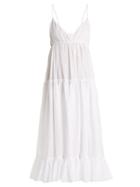 Matchesfashion.com Loup Charmant - Carino Tiered Cotton Dress - Womens - White