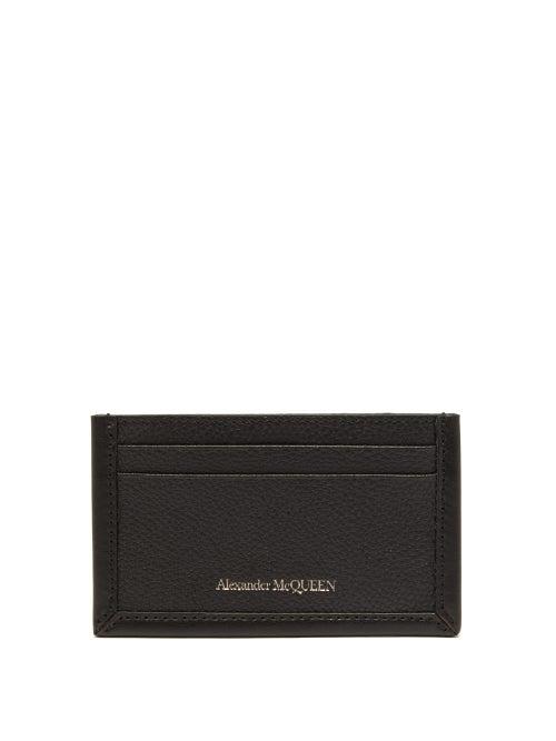 Alexander Mcqueen - Logo-print Leather Cardholder - Mens - Black