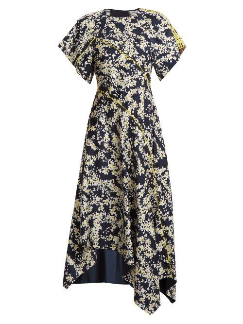 Matchesfashion.com Sportmax - Eris Dress - Womens - Navy Print