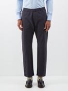 Barena Venezia - Riobargo Garbo Cotton-blend Suit Trousers - Mens - Black