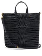 Matchesfashion.com Anya Hindmarch - The Neeson Small Woven-leather Tote Bag - Womens - Dark Blue