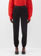 Jil Sander - Drawstring-waist Wool-gabardine Trousers - Womens - Black