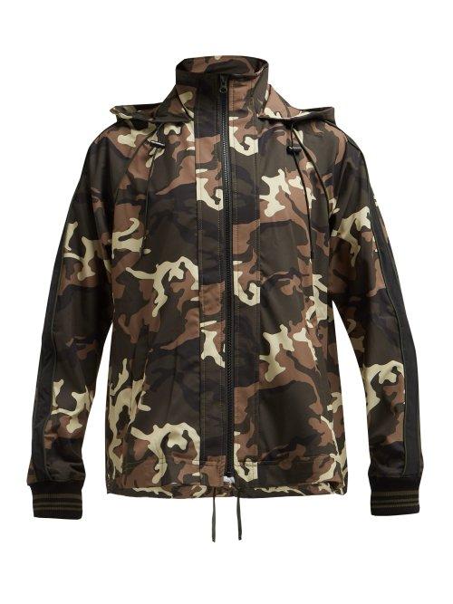 Matchesfashion.com The Upside - Ash Camouflage Print Hooded Jacket - Womens - Green Multi