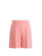 Msgm High-rise Crepe Shorts