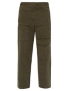 Matchesfashion.com Jw Anderson - Fold Front Cotton Twill Cargo Trousers - Mens - Khaki