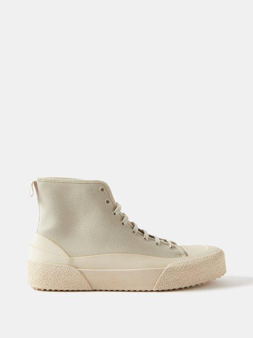 Studio Nicholson - Canvas High-top Trainers - Mens - Cream
