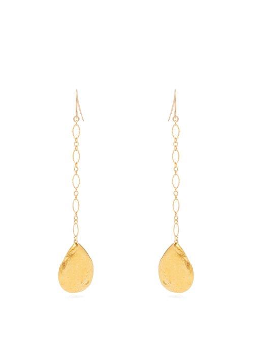 Matchesfashion.com Alighieri - The Trace Of A Tear Gold Plated Drop Earrings - Womens - Gold