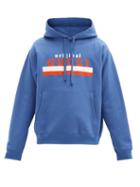 Matchesfashion.com Gucci - Original-print Cotton-jersey Hooded Sweatshirt - Mens - Blue