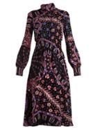 Matchesfashion.com Valentino - Tutankhamun Leopard Print Silk Dress - Womens - Pink Print