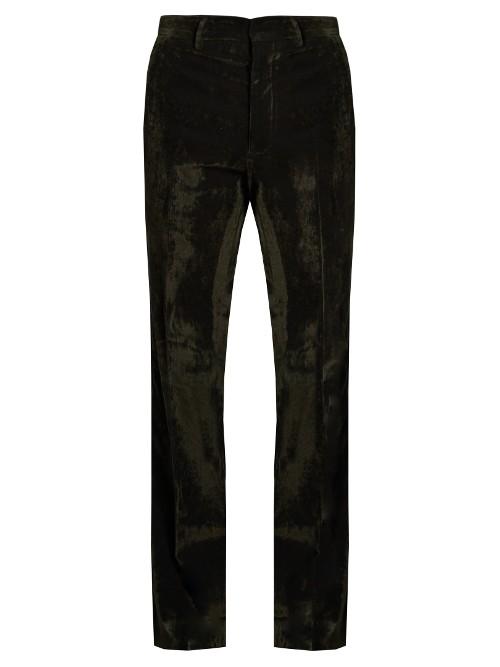 Bottega Veneta Loose-fit Brushed-velvet Trousers