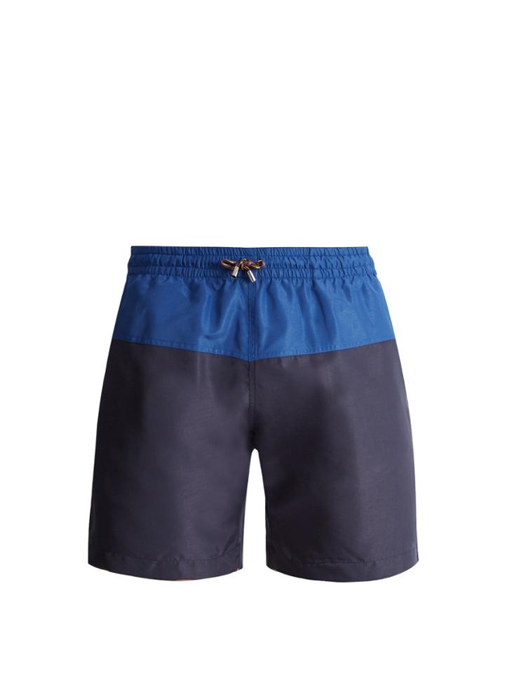 Stella Mccartney Mid-rise Panelled Swim Shorts