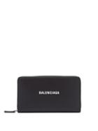 Matchesfashion.com Balenciaga - Everyday Continental Zip Around Leather Wallet - Womens - Black